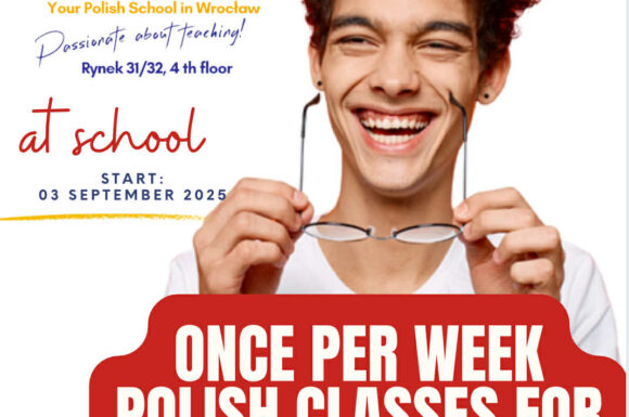 Once per week 120 min Polish course for beginners in September